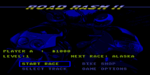 Road Rash II Menu