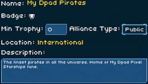 My Dpad Pirates Pixel Starships Alliance