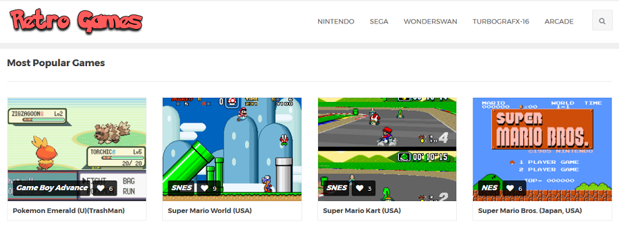 play retro games online