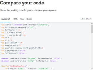 MDN Compare Your Code