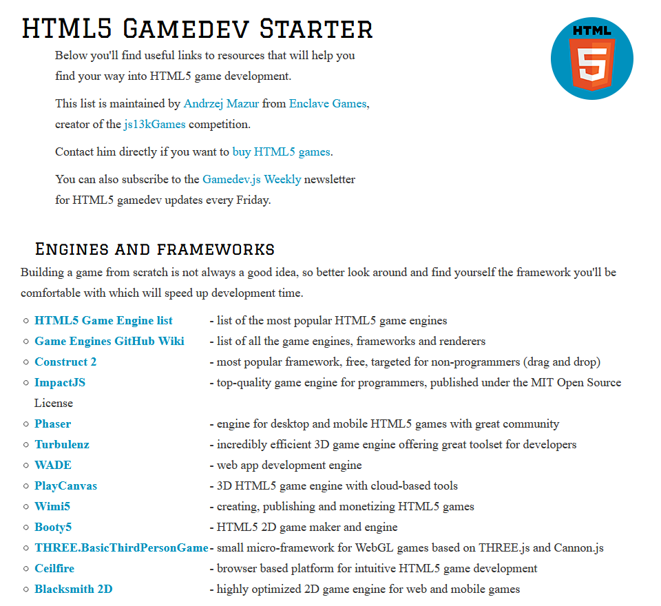 Html games