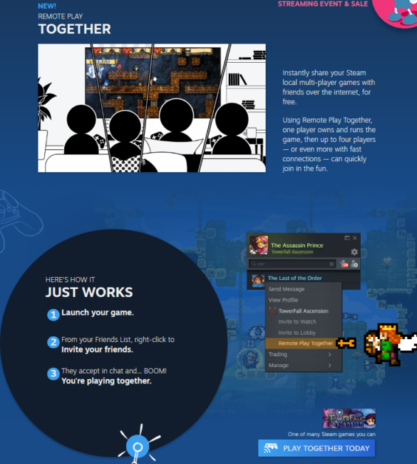 Steam Remote Play Together Leaves Beta, Tons of Great Local