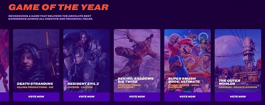 The Game Awards Game of the Year Nominees Featured