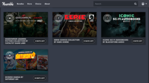 Screenshot of Humble Book Bundles website