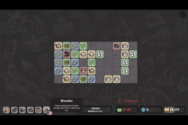 Screenshot of Tiny Civilization Main Game Screen