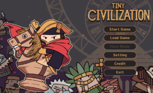 Cropped Screenshot of Tiny Civilization Menu