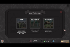 Screenshot of Tiny Civilization Tech Slash Skill Tree