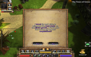 Screenshot of FATE Merchant Dialogue