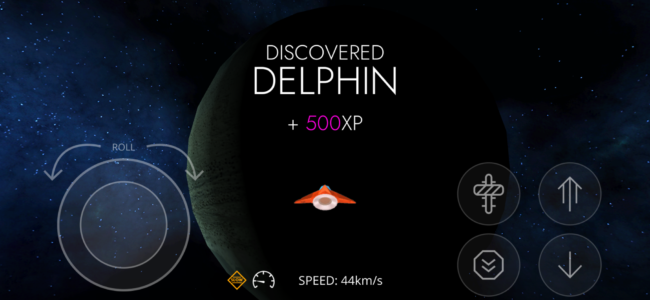 Screenshot of a different planet discovery screen in Galaxy Trader