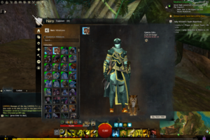 Screenshot of Guild Wars 2 miniatures wardrobe section